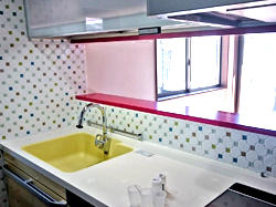 ナノダイヤモンド施工鶴見新築住宅シンク左