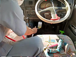 ナノダイヤモンド施工少年野球バス