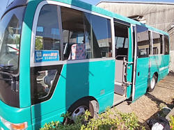 ナノダイヤモンド施工少年野球バス